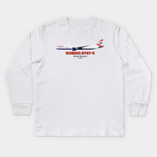 Boeing B787-9 - British Airways Kids Long Sleeve T-Shirt